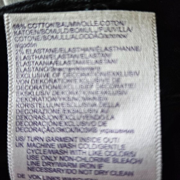 NYDJ Woman Size 10 Marilyn Straight Lift & Tuck Black Jeans Embroidered Pockets - Picture 7 of 8